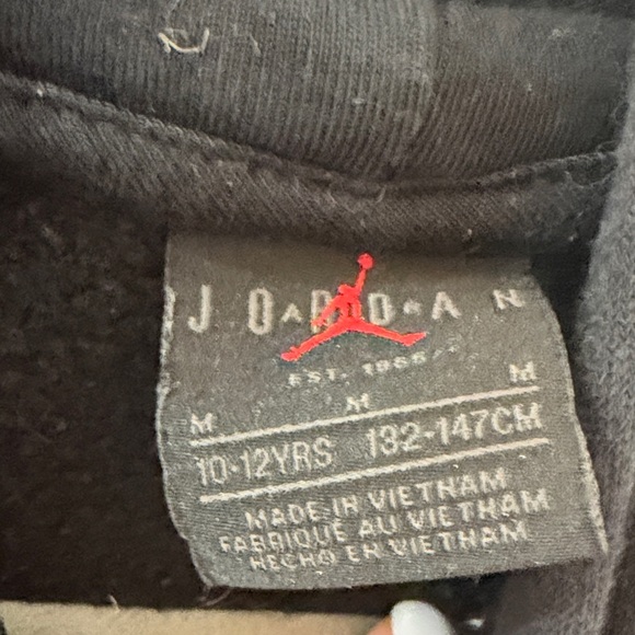 Jordan Black Pullover with White Emblem - Picture 2 of 3